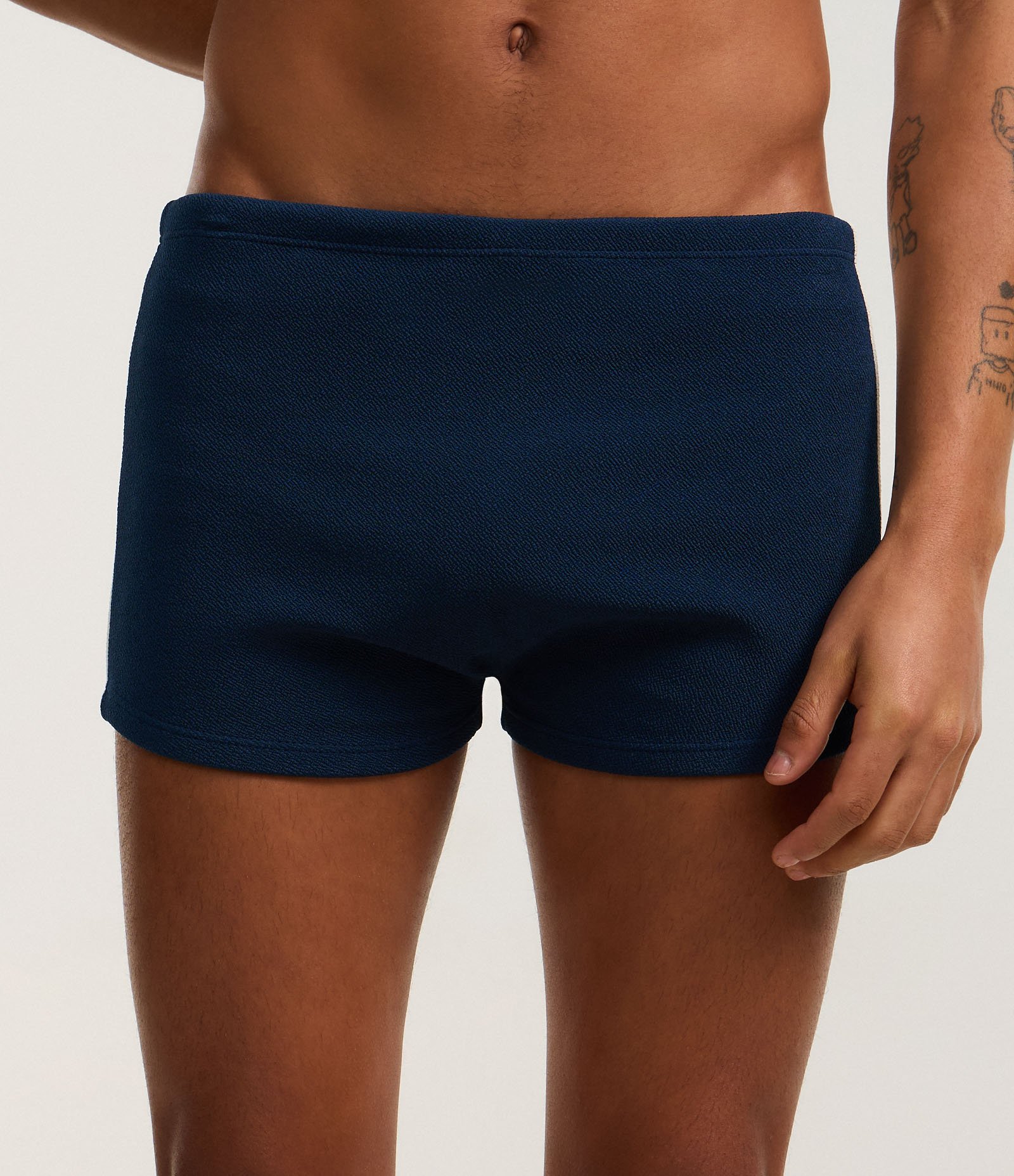 Sunga Boxer em Microfibra com Detalhe de Recorte Azul 3