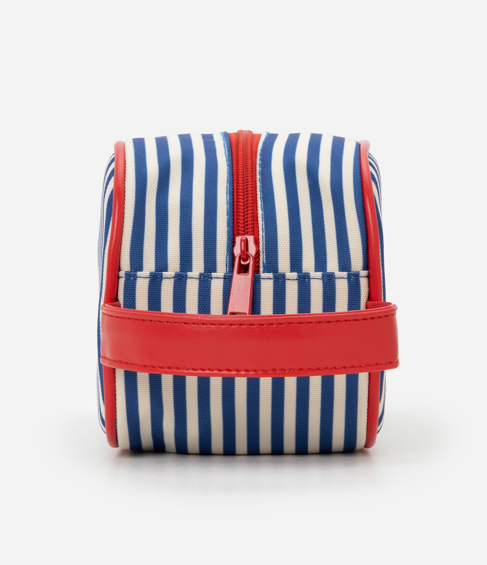 Necessaire Retangular Media com Listra Contrastantes e Bordado de Lagosta Multicores 2