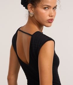 Body Texturizado com Decote nas Costas