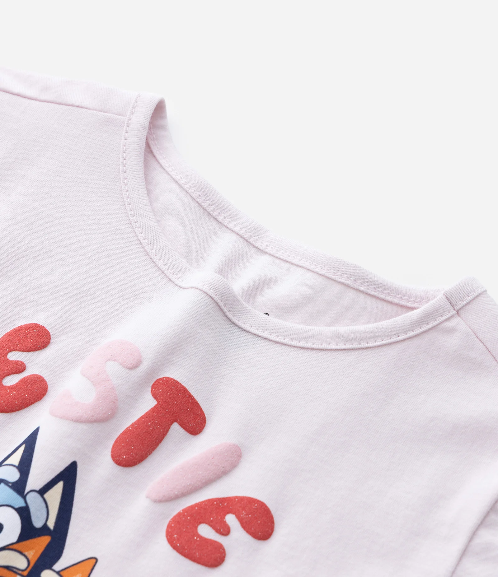 Camiseta Infantil com Estampa Bluey e Bingo Besties - Tam 1 a 6 anos Rosa 4