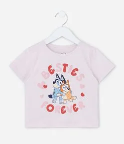 Camiseta Infantil com Estampa Bluey e Bingo Besties - Tam 1 a 6 anos