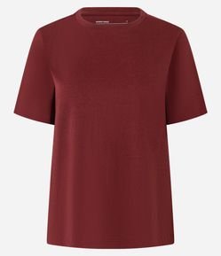 Camiseta Básica em Cotton com Gola Redonda