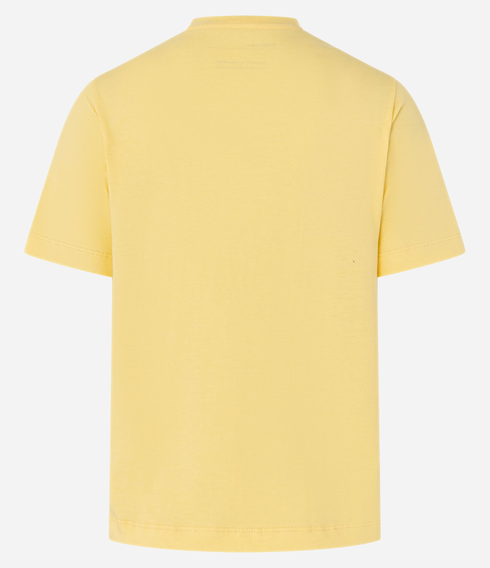 Camiseta Básica em Cotton com Gola Redonda Amarelo 6