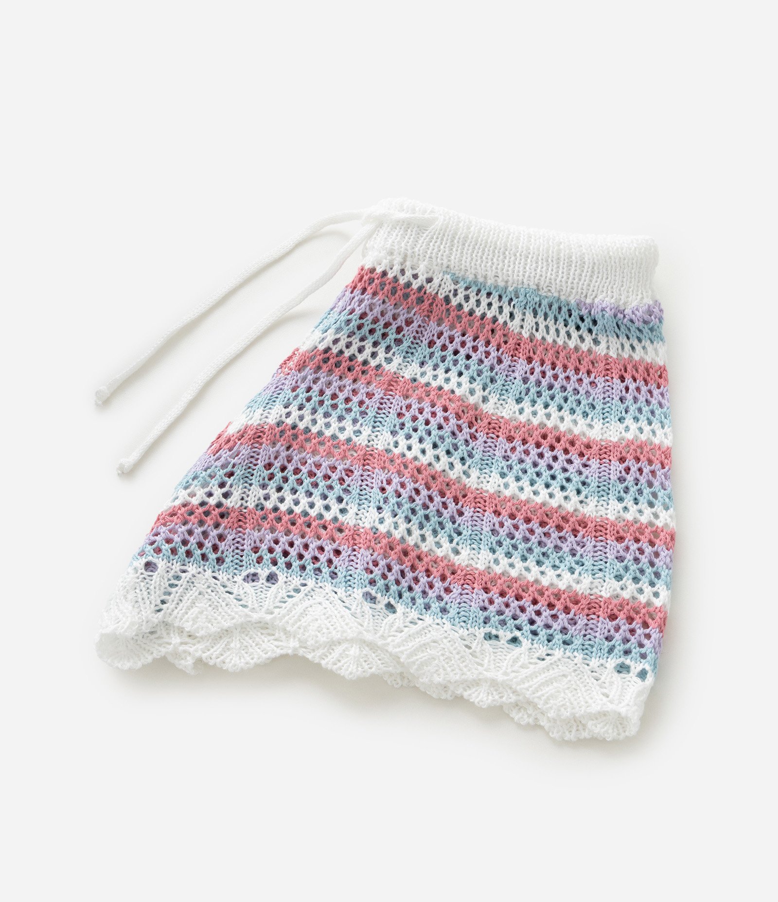 Short Infantil em Crochê com Estampa de Listras - Tam 10 a 16 Anos Multicores 4