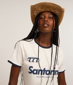 Camiseta New T-Shirt em Cotton com Estampa Santorini