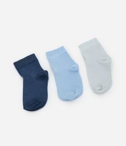 Kit 03 Meias Infantis Básicas - Tam 6 a 12 meses