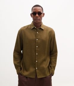 Camisa Relaxed em Cambraia de Linho Puro