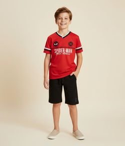 Camiseta Esportiva Infantil com Estampa Homem-Aranha - Tam 5 a 14 Anos