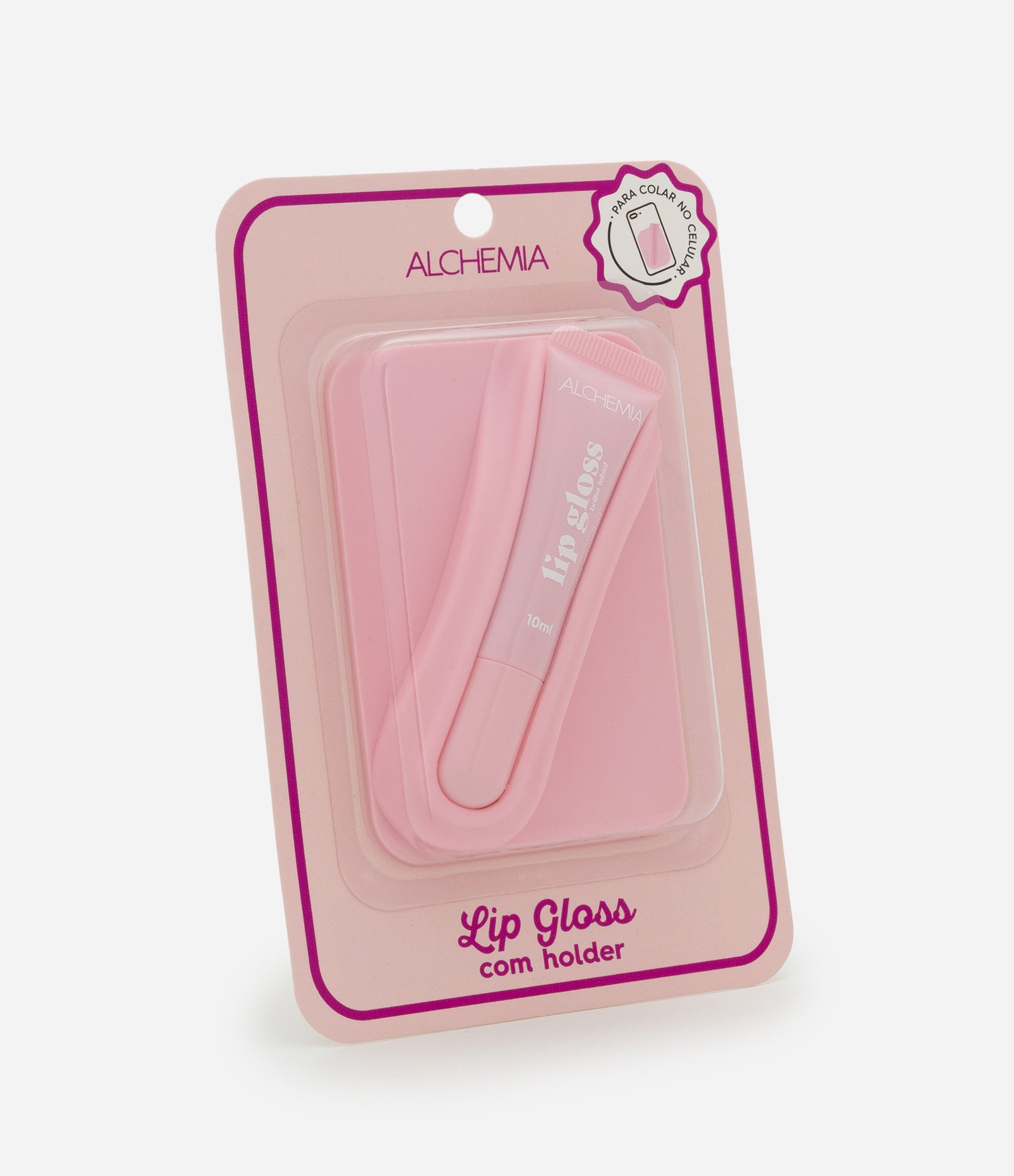 Lip Gloss com Porta Gloss Adesivo Sticker para Celular Alchemia Rosa 1