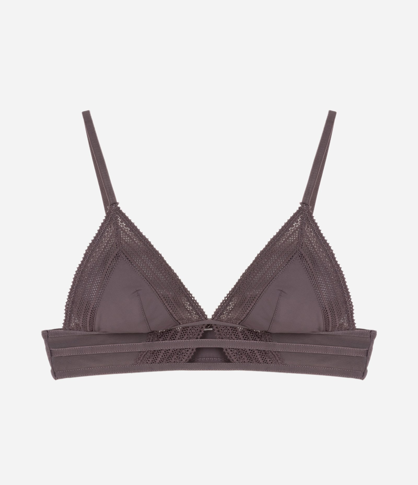 Sutiã Top em Microfibra com Detalhes em Renda Marrom 6