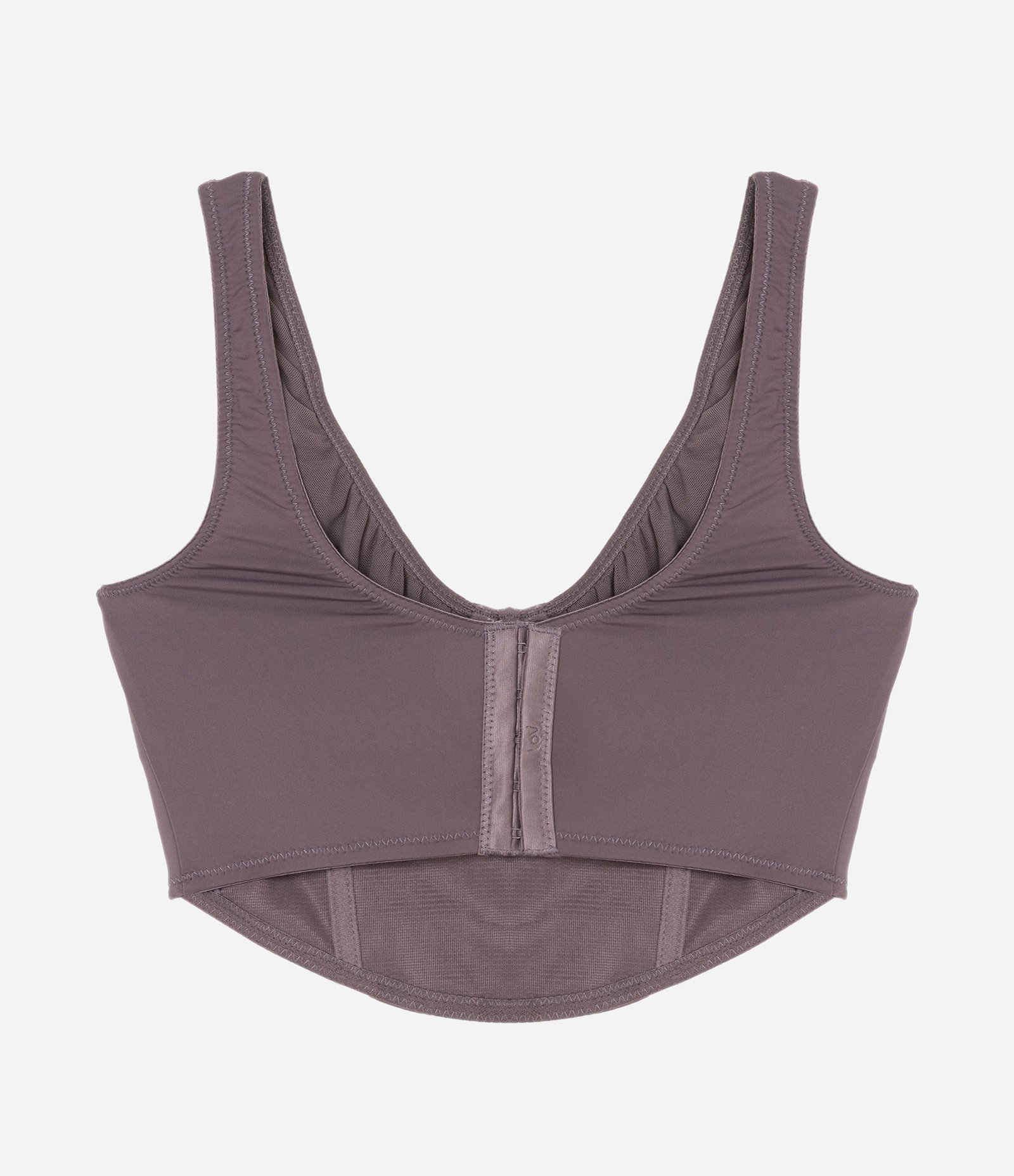 Corset em Microfibra com Aro e Sem Bojo Marrom 7