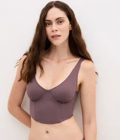 Corset em Microfibra com Aro e Sem Bojo