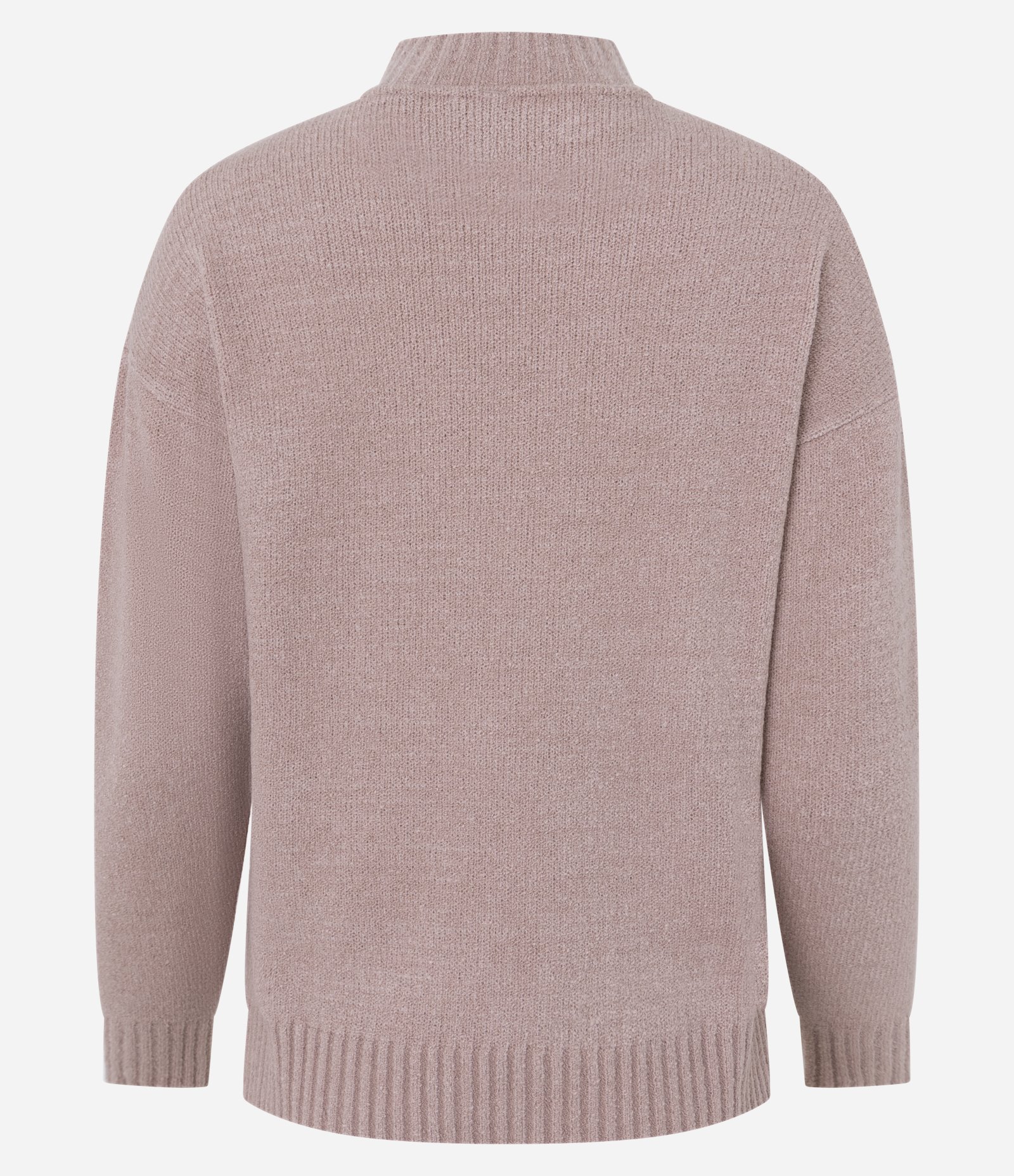 Suéter em Tricô Texturizado com Cava Deslocada Rosa Envelhecido 3