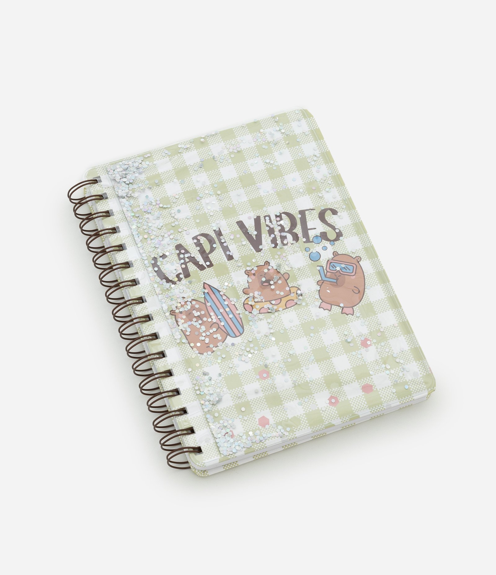 Caderno com Espiral e Estampa de Capivara Multicores 1
