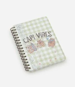Caderno com Espiral e Estampa de Capivara