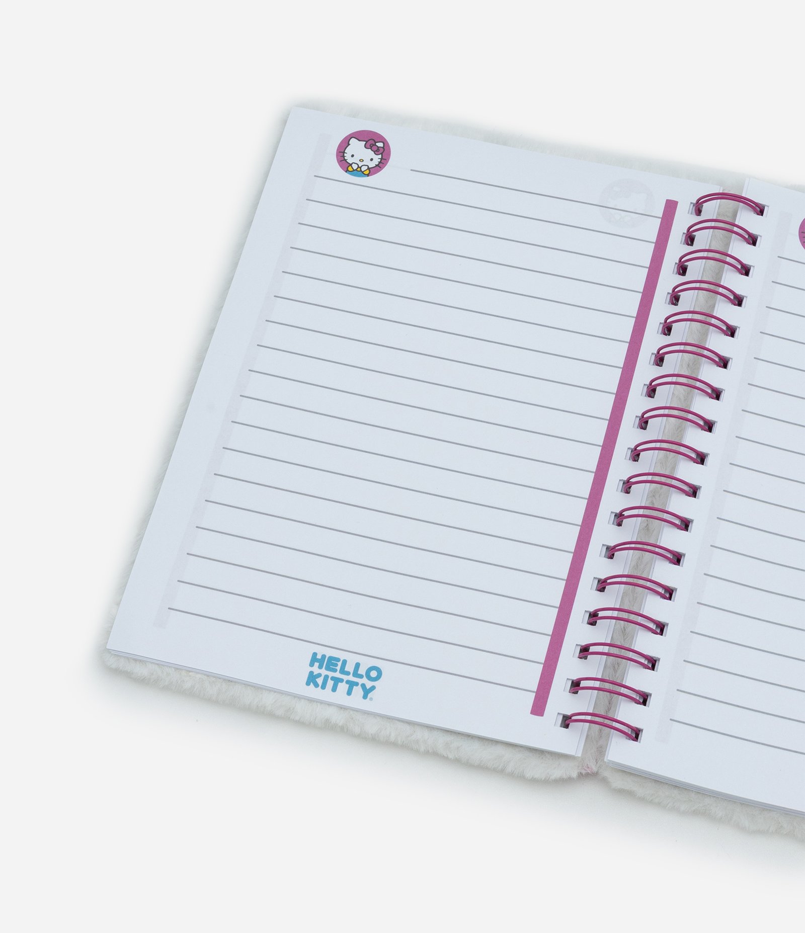 Caderno com Capa Felpuda e Estampa Hello Kitty Branco 3
