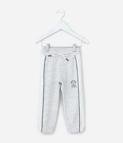 Calça Infantil College com Listra Lateral - Tam 1 a 6 Anos