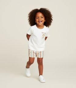 Conjunto Infantil Camiseta E Bermuda Praia – Tam 1 A 6 Anos