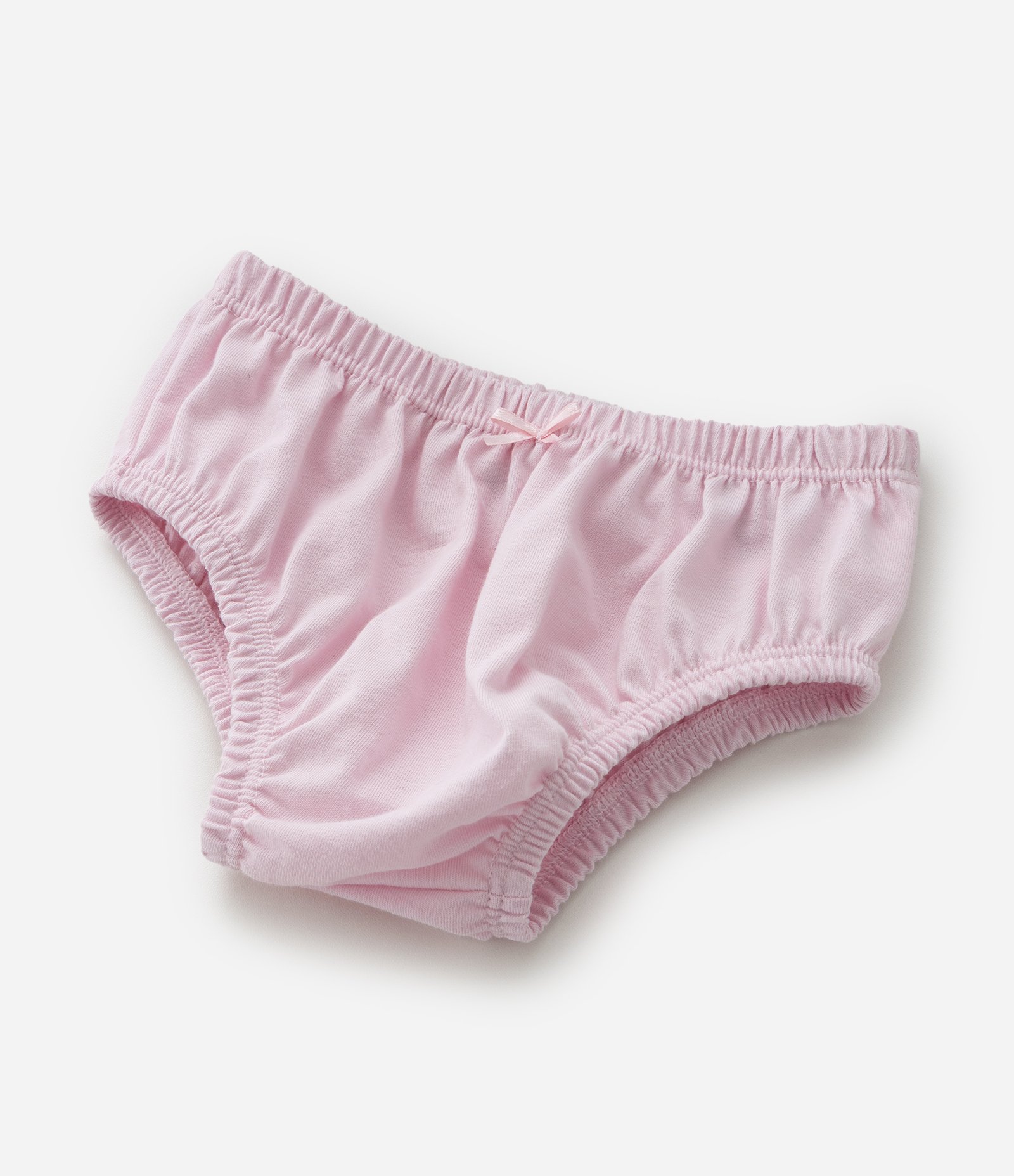 Kit 02 Calcinhas Infantis em Algodão Estampadas - Tam 0 a 12 Meses Rosa/Bege 4