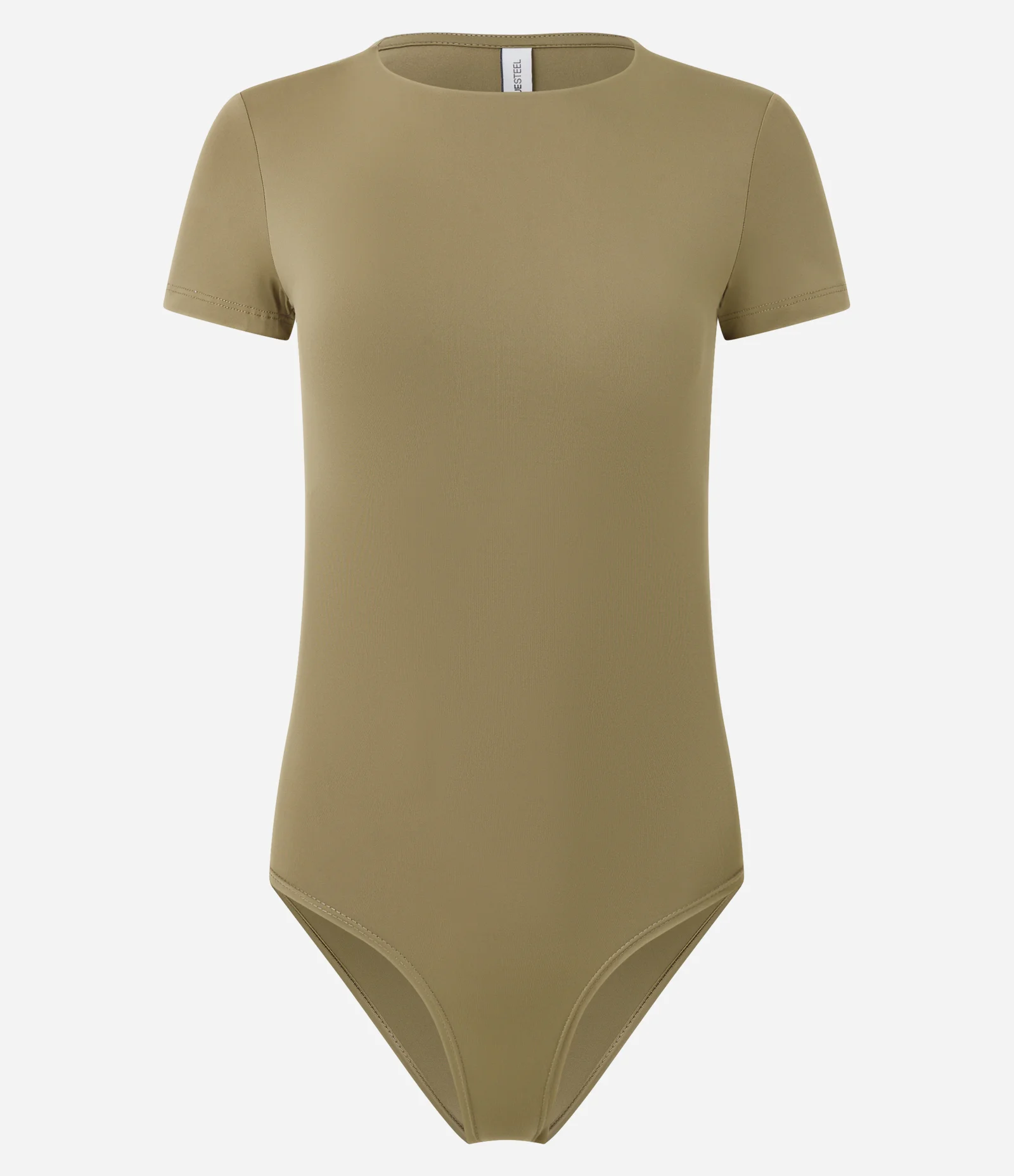 Body Básico em Poliamida com Mangas Curtas Verde 6