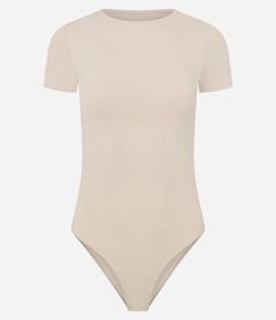Body Básico em Poliamida com Mangas Curtas