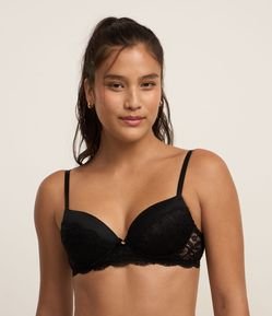 Sutiã Base em Renda Floral com Bojo Oco