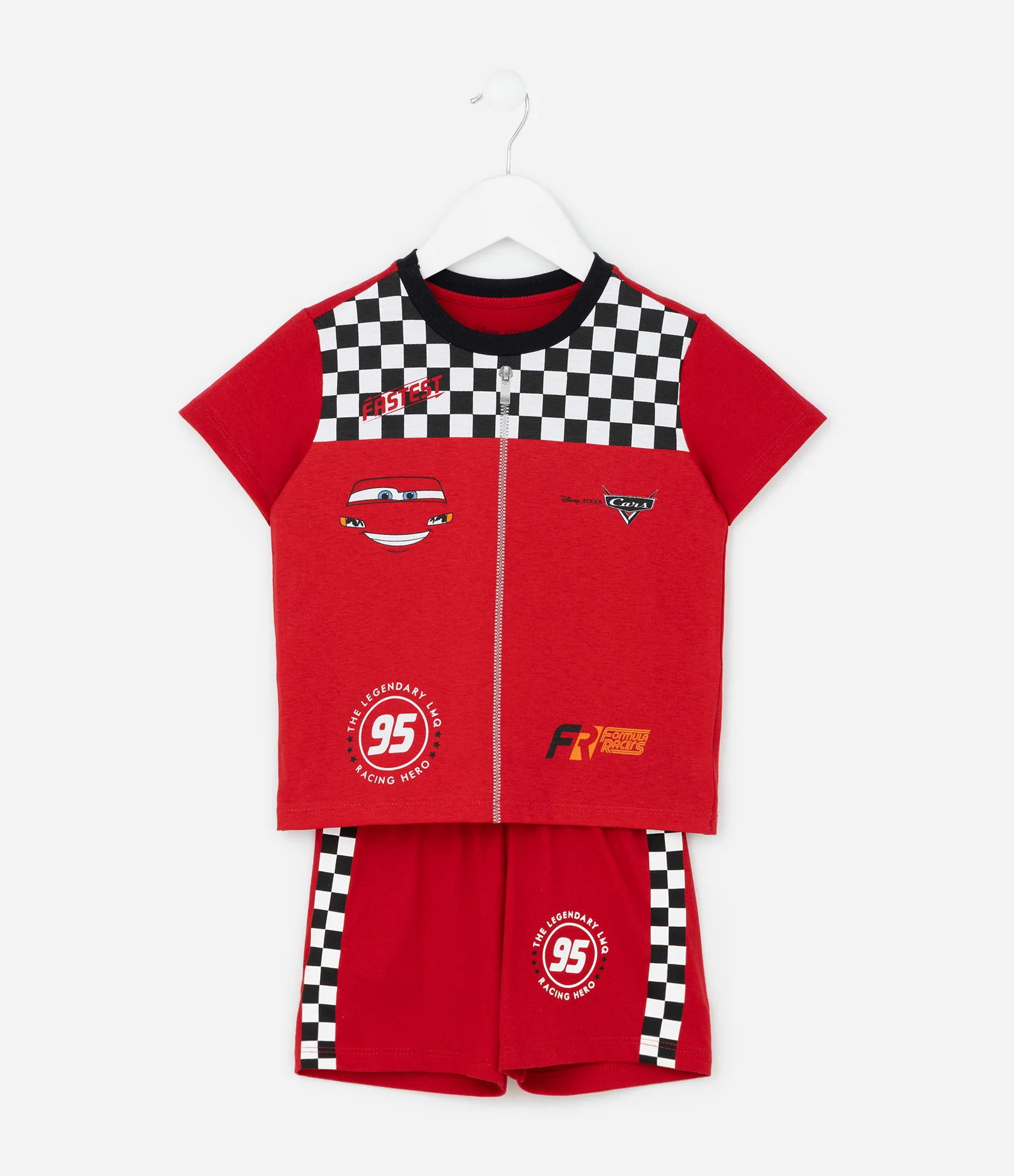 Pijama Infantil Curto com Estampa Carros  - Tam 2 a 6 Anos Vermelho 1