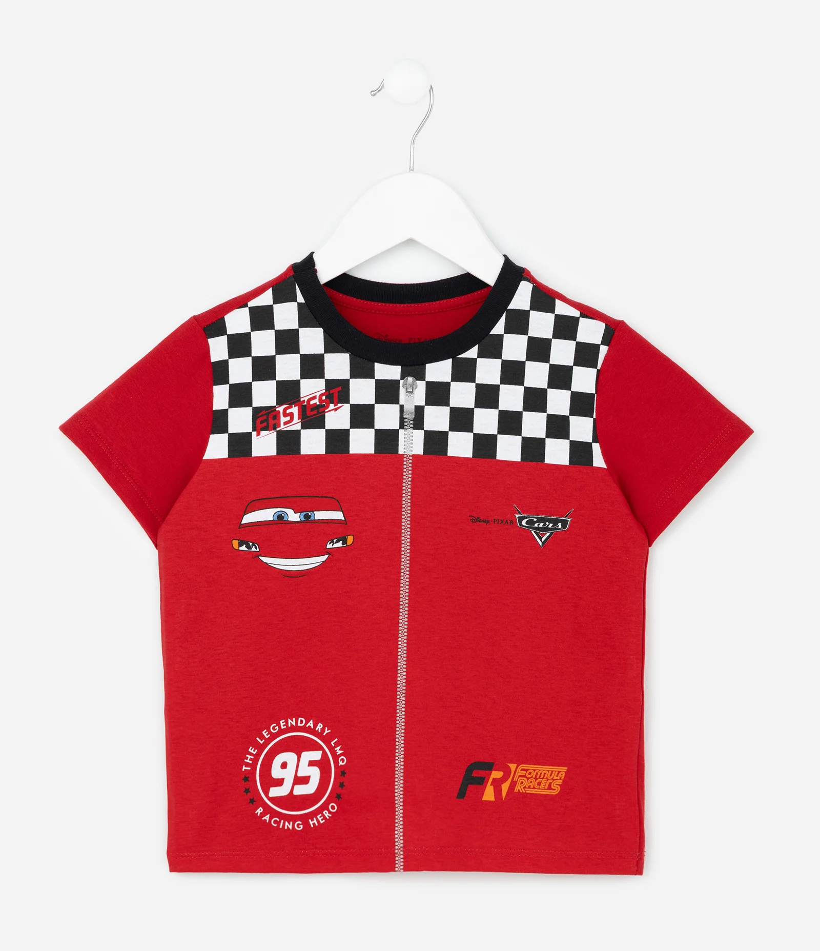 Pijama Infantil Curto com Estampa Carros  - Tam 2 a 6 Anos Vermelho 2