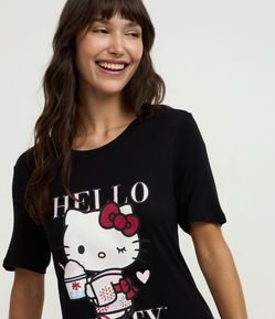 Camisola em Viscolycra com Estampa Hello Kitty