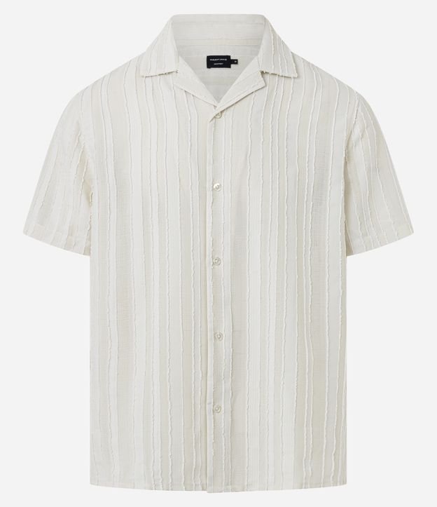 Camisa Comfort Texturizado com Listras