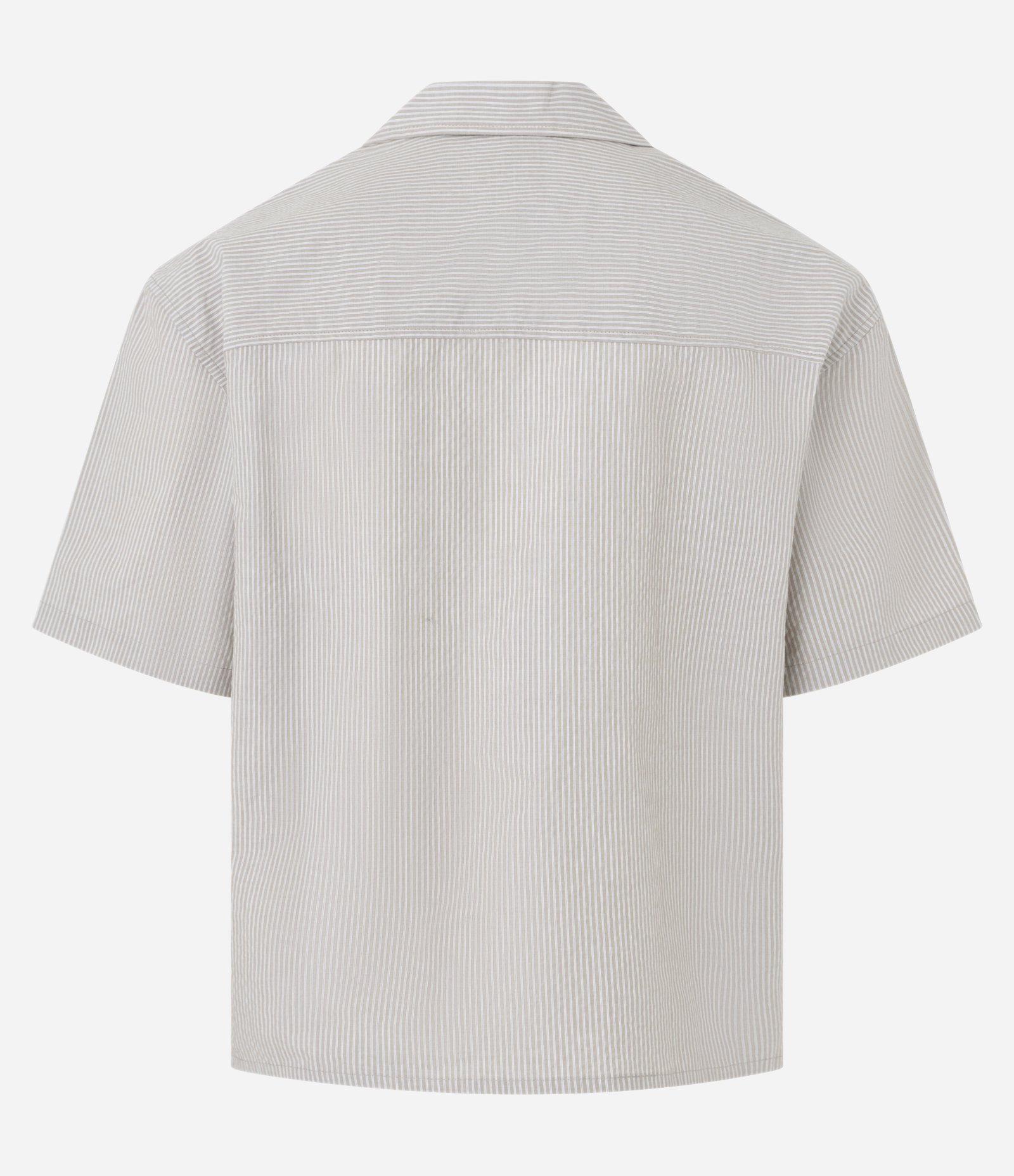 Camisa Boxy em Algodão com Textura e Listras Fio Tinto Verde Claro 2