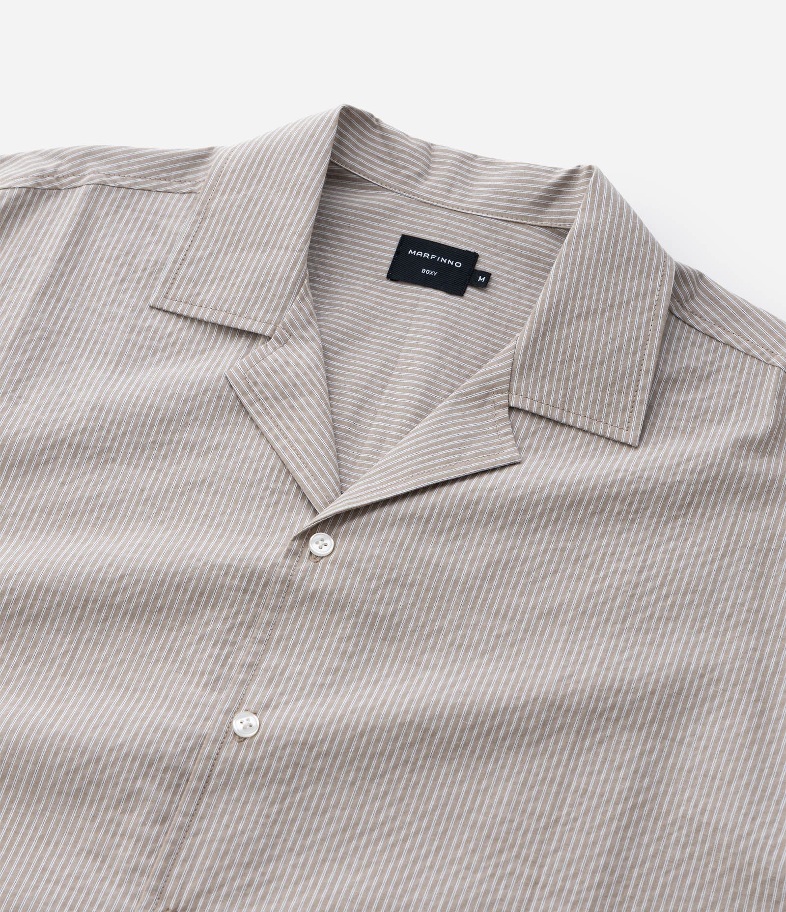 Camisa Boxy em Algodão com Textura e Listras Fio Tinto Verde Claro 3
