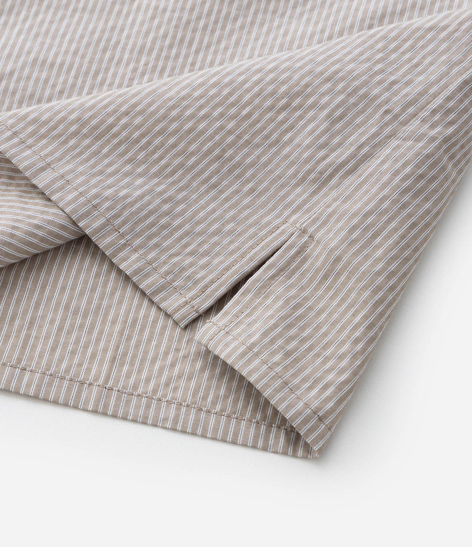 Camisa Boxy em Algodão com Textura e Listras Fio Tinto Verde Claro 5