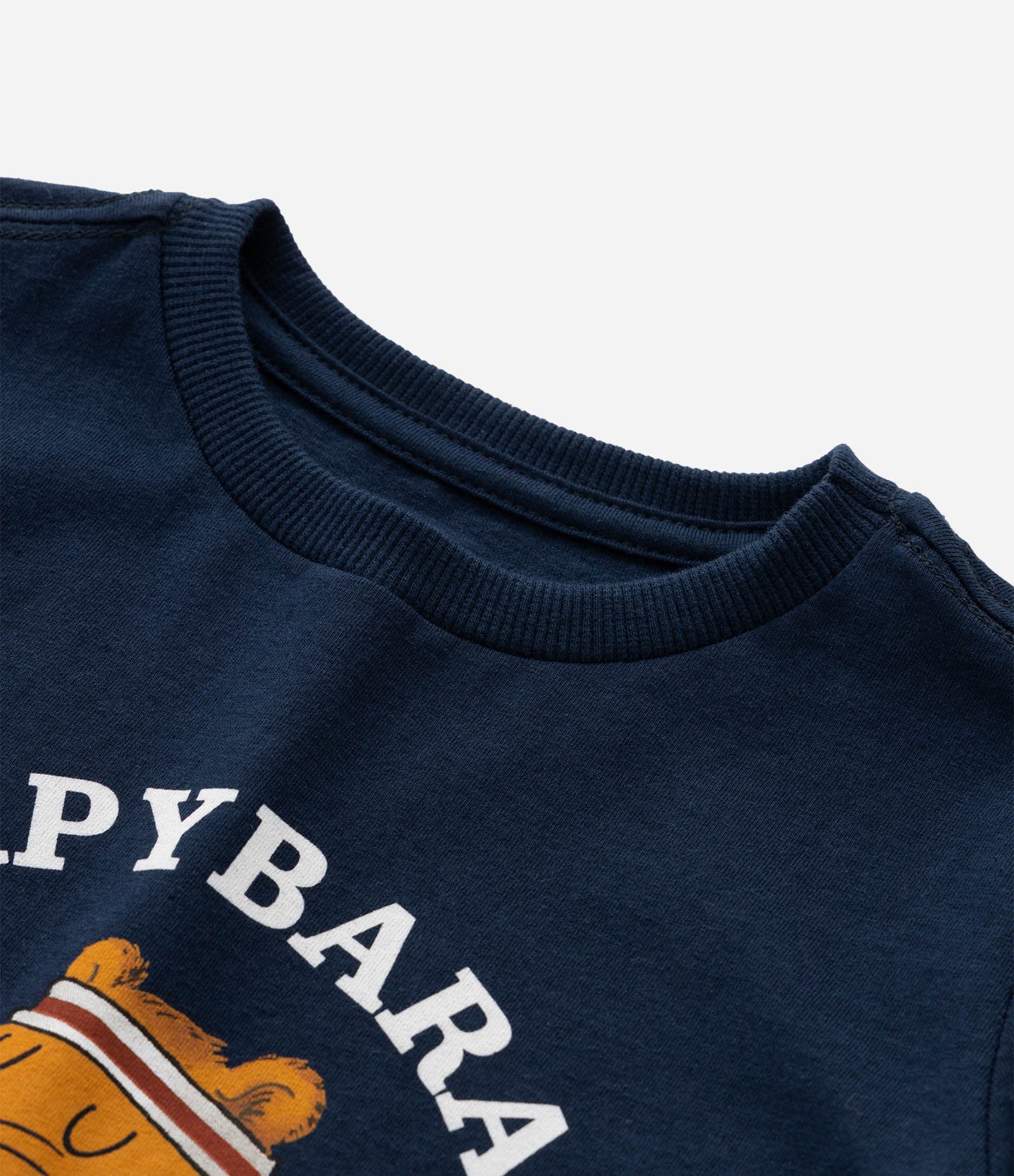 Camiseta Infantil com Estampa Capivara Tenista - Tam 1 a 6 Anos Azul 5