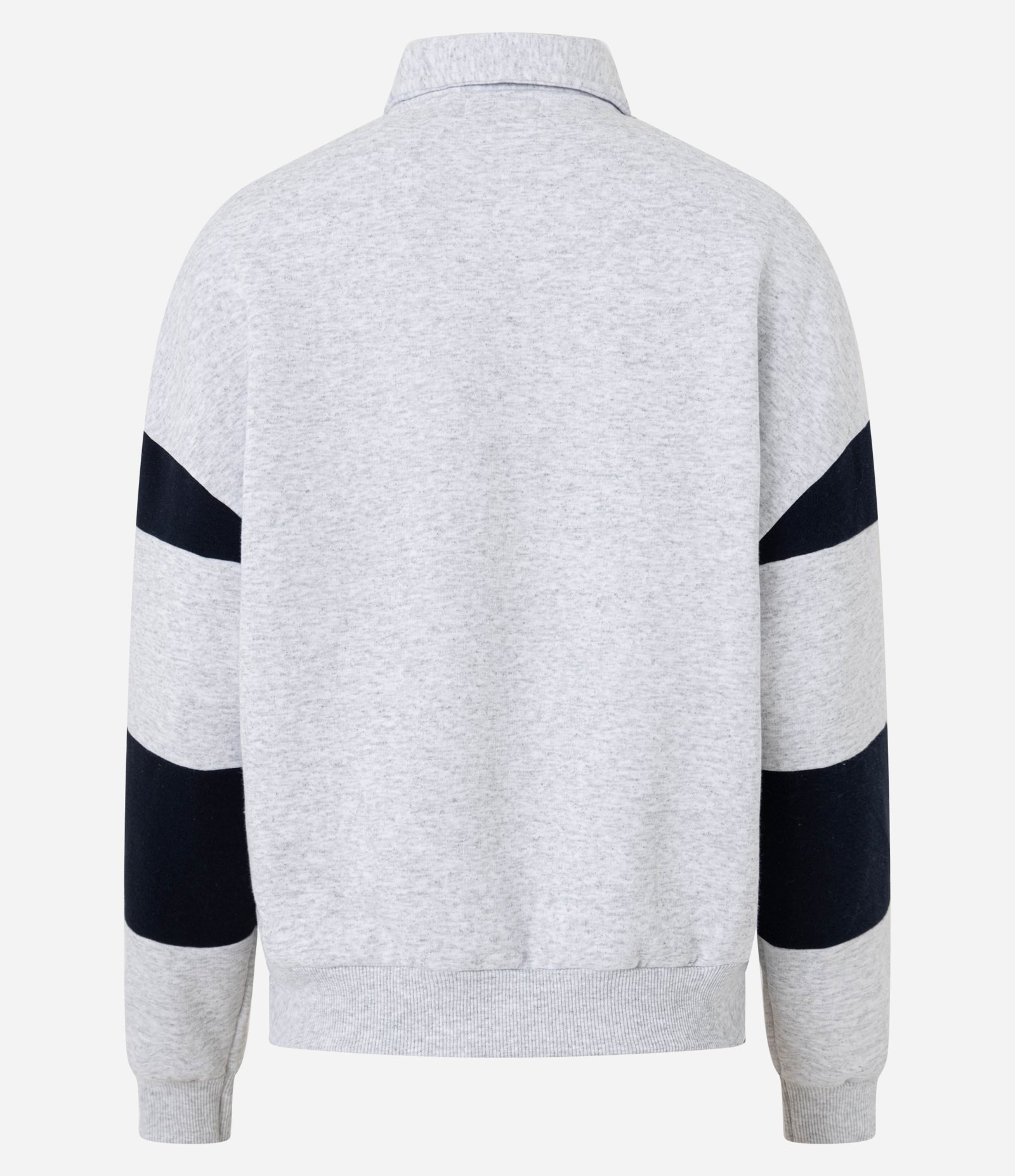 Casaco em Moletom com Lettering e Listras Cinza 6