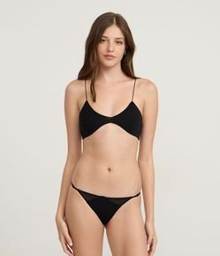 Calcinha String Fio em Tule com Leve Transparência