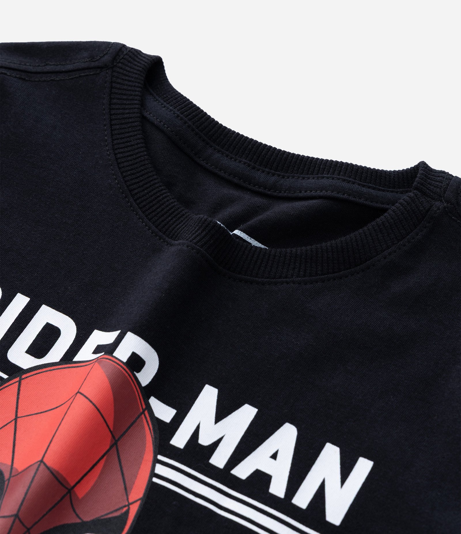 Camiseta Infantil com Estampa e Lettering  Spider Man - Tam 4 a 12 Anos Preto 3