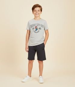 Camiseta Infantil com Estampa Super Mario Nintendo - Tam 4 a 10 Anos