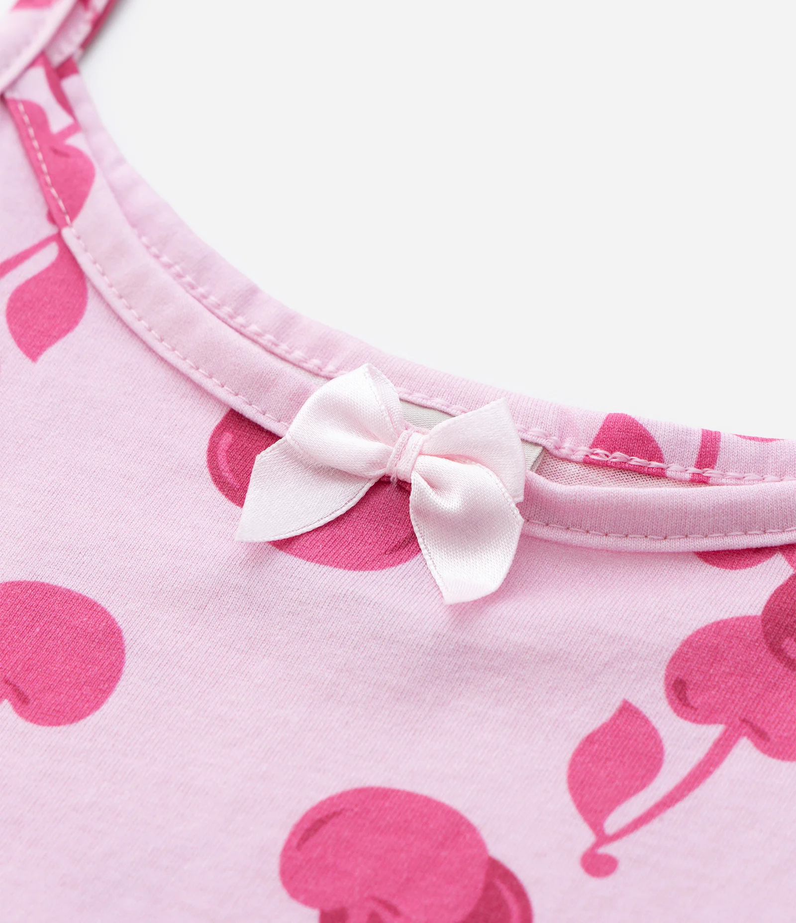 Camisola Infantil com Estampa de Cerejas - Tam 5 a 14 Anos Rosa 4