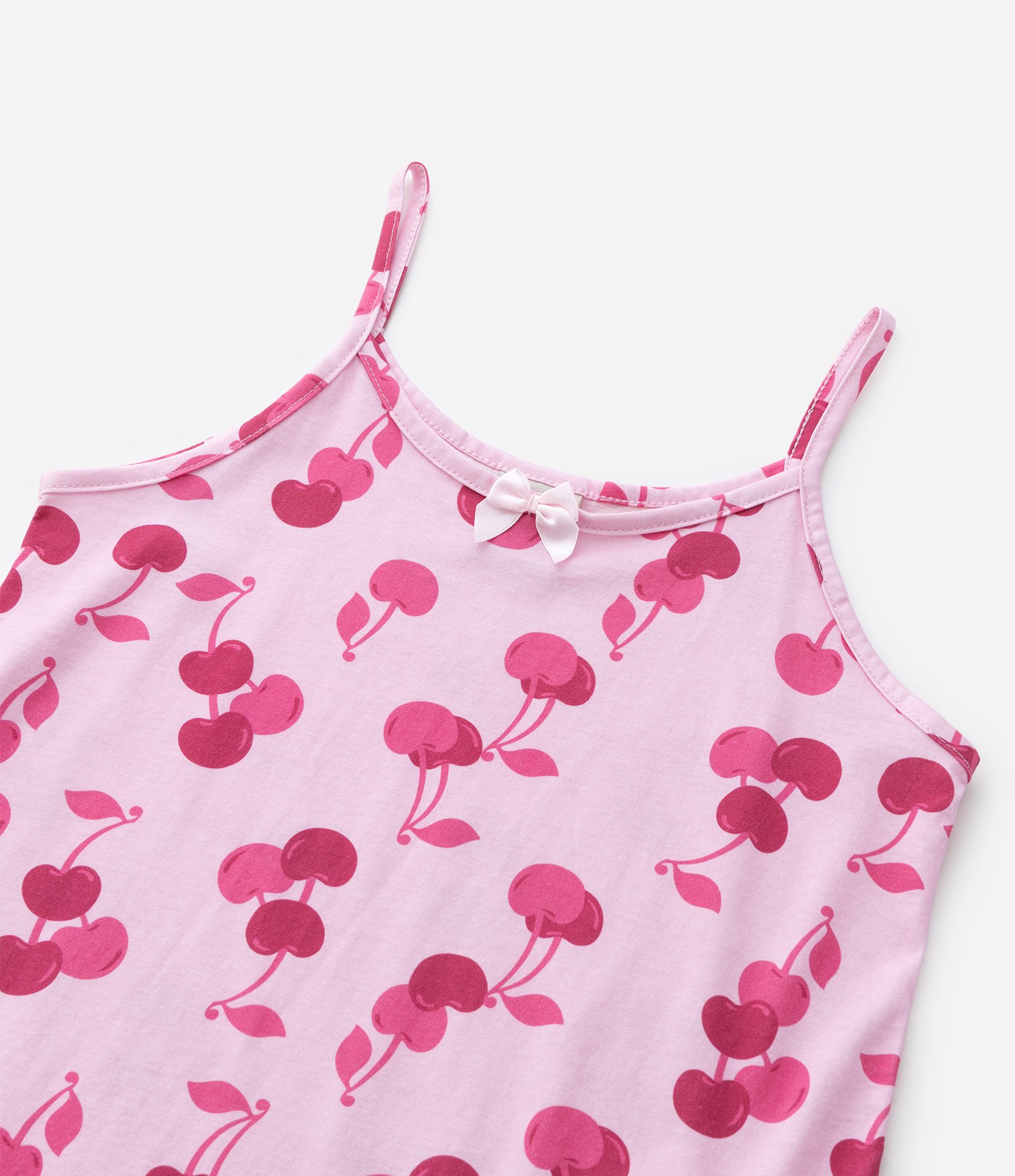Camisola Infantil com Estampa de Cerejas - Tam 5 a 14 Anos Rosa 6