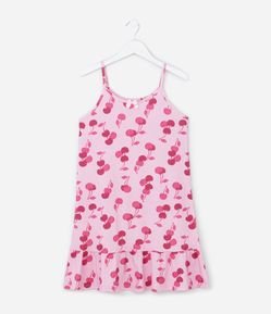 Camisola Infantil com Estampa de Cerejas - Tam 5 a 14 Anos