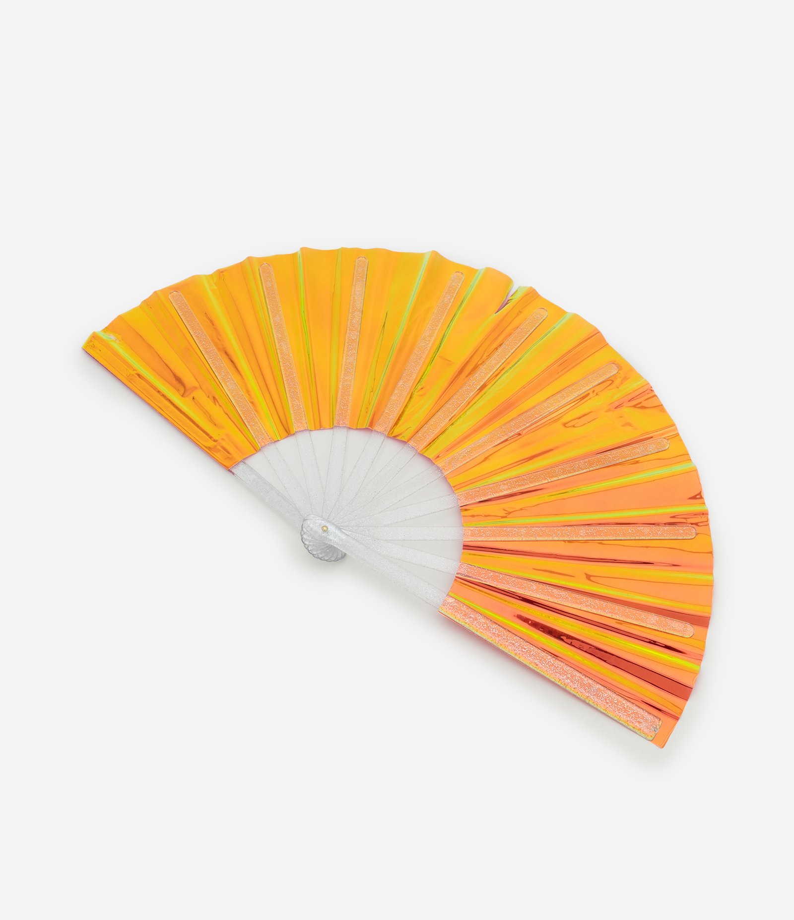 Leque em Plástico Metalizado com Lettering Caliente Vermelho 4