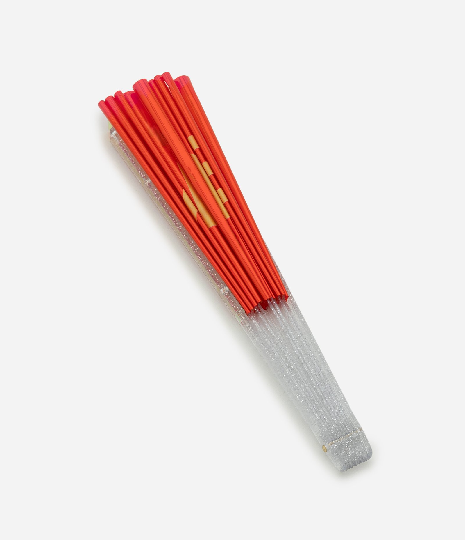 Leque em Plástico Metalizado com Lettering Caliente Vermelho 5