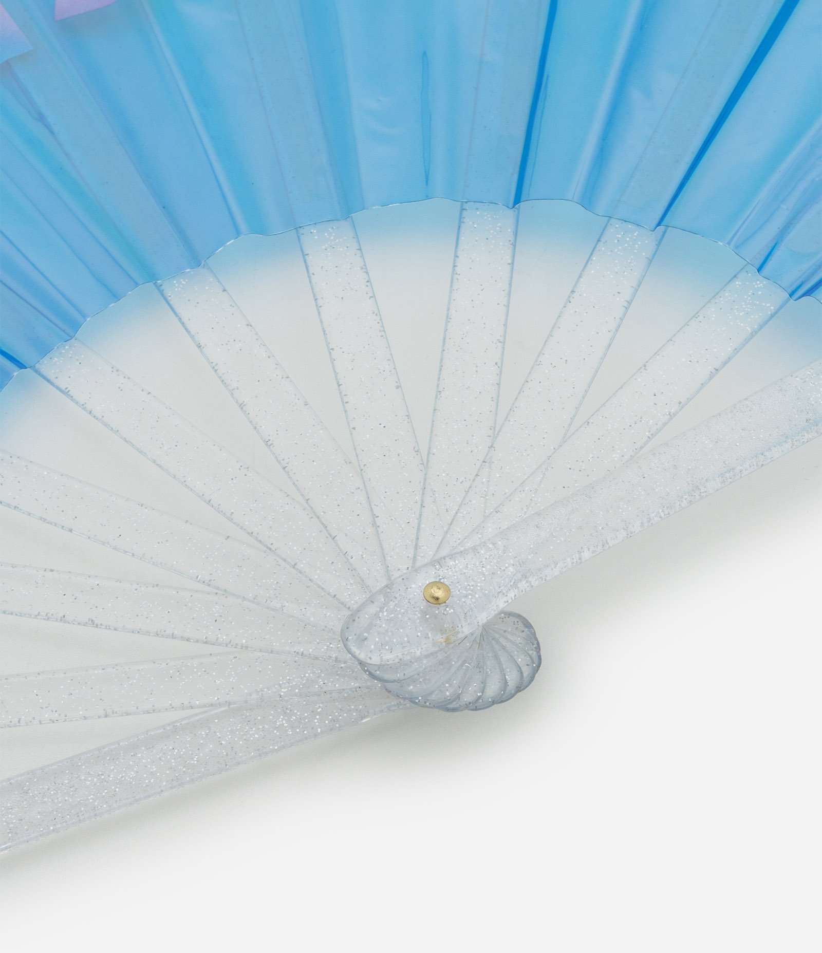 Leque em Plástico Metalizado com Lettering Guapíssima Azul 4