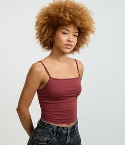 Blusa Cropped de Alcinha em Poliamida