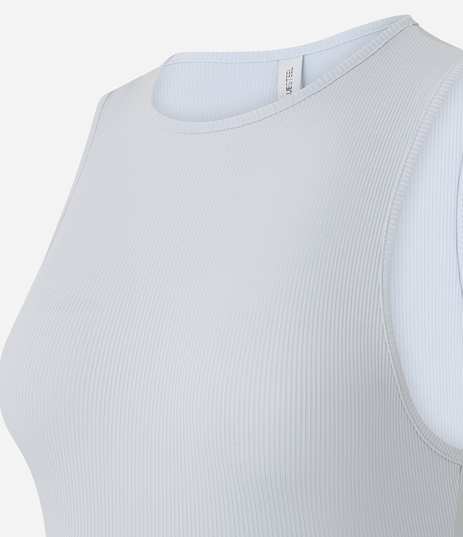 Body sem Manga em Ribana de Poliamida Branco 5