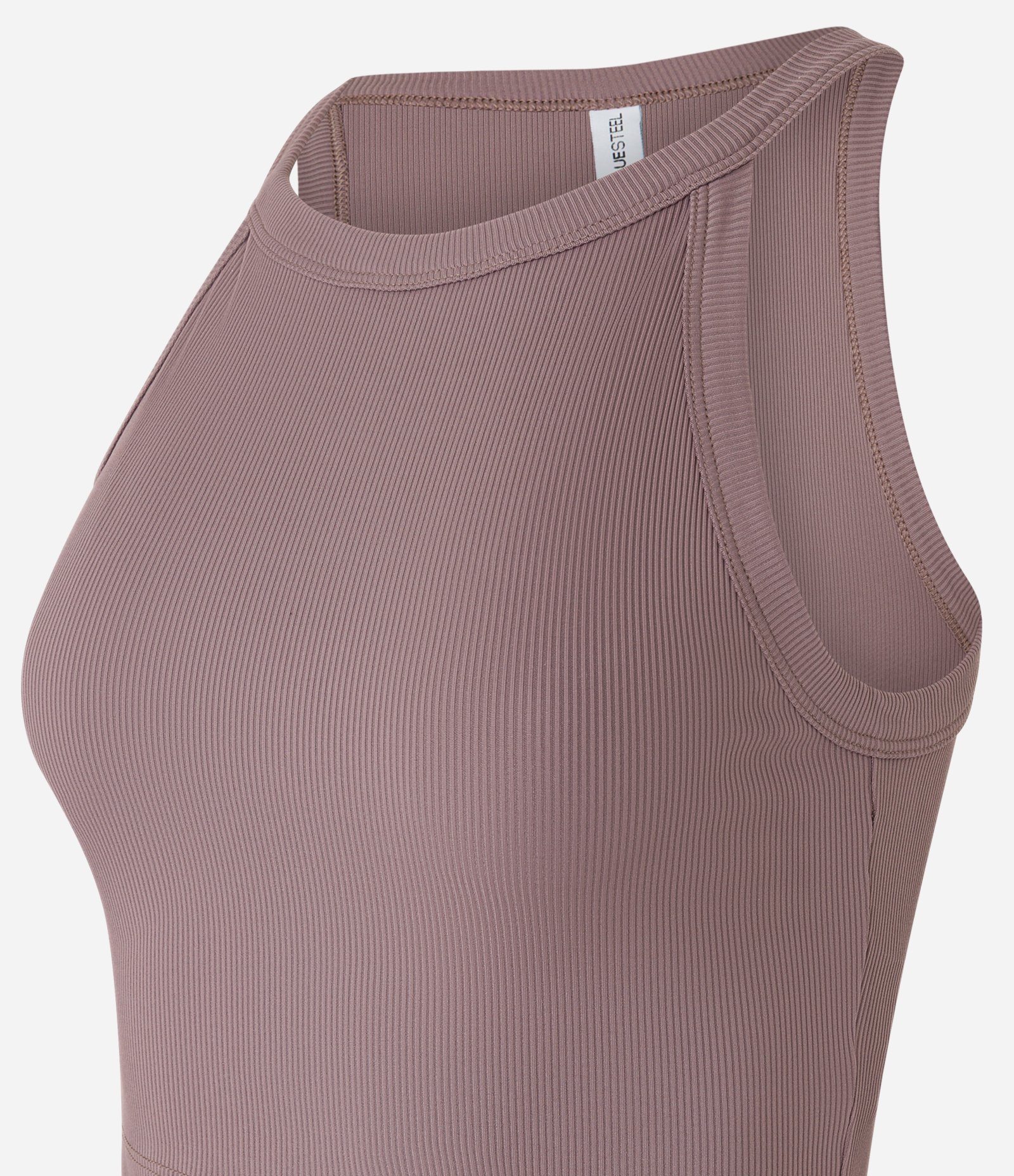 Blusa em Ribana com Gola Halter Marrom 6