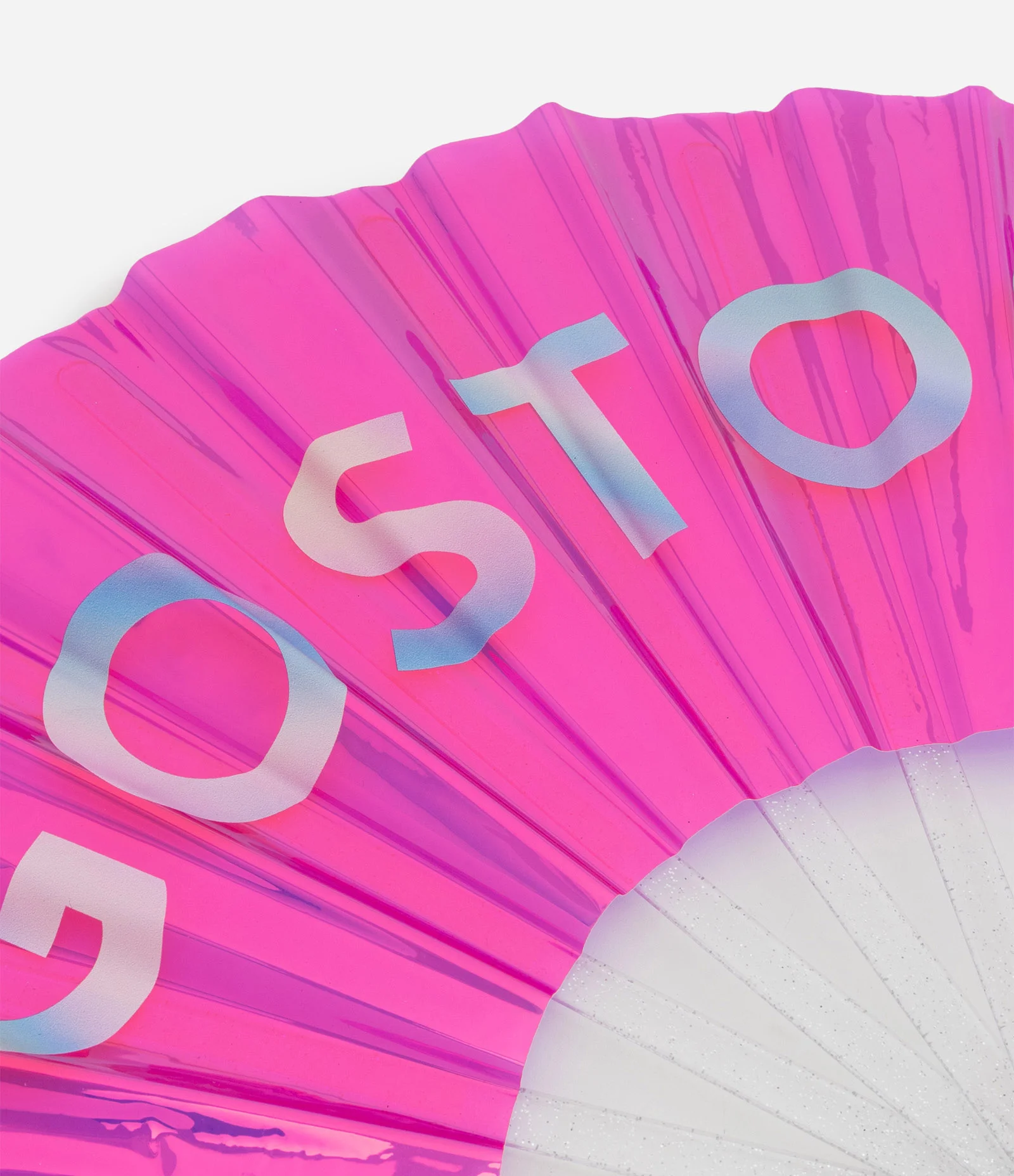 Leque em Plástico Metalizado com Lettering Gostosa Rosa 6