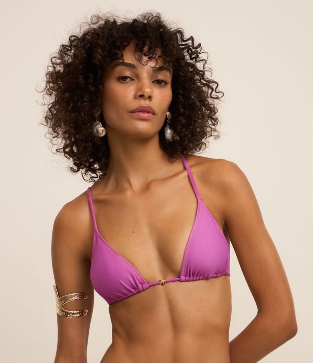 Biquíni Top Cortininha em Microfibra com Aviamento de Estrela