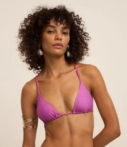 Biquíni Top Cortininha em Microfibra com Aviamento de Estrela